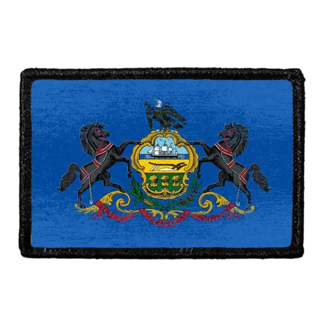 Pull Patch Pennsylvania State Flag patch farve distressed