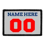 Pull Patch Customizable Jersey patch blå/sølv/rød med velcro