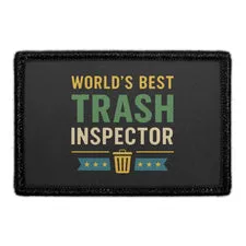 Pull Patch World's Best Trash Inspector patch med velcro 76x51 mm