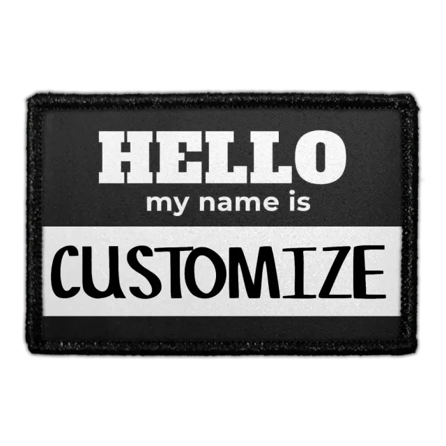 Pull Patch Hello My Name Is patch sort med navn
