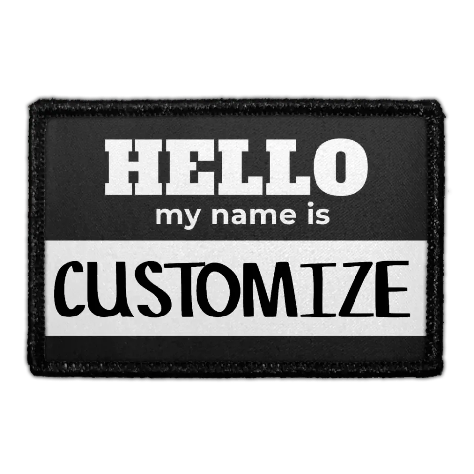 Pull Patch Hello My Name Is patch sort med navn