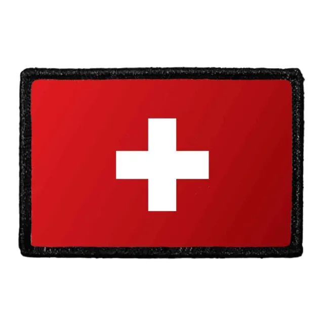 Pull Patch Switzerland Flag Color patch velcro