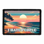 Pull Patch I Hate People Beach patch 7,6x5 cm velcro