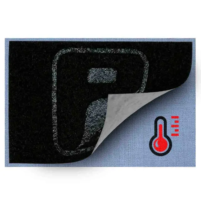 Pull Patch Iron-On Loop Backing patch til strygning 76x51 mm