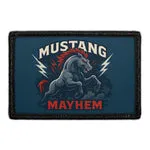 Pull Patch Mustang Mayhem patch med velcro 3x2 tommer