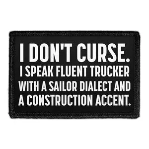 Pull Patch I Don't Curse patch velcro sjov tekst
