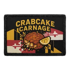 Pull Patch Crabcake Carnage patch humor