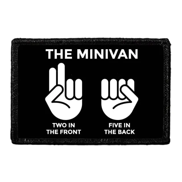 Pull Patch The Minivan Two In The Front patch med velcro sjov