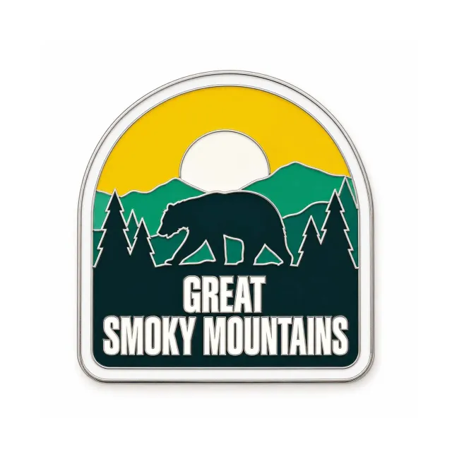 Vagabond Heart Smoky Mountains emaljepin 32x29 mm