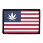Pull Patch US Flag Marijuana patch 76x51 mm velcro