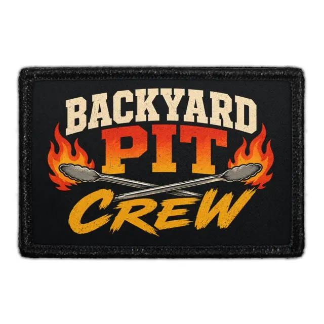 Pull Patch Backyard Pit Crew mærke 7,6 cm grill