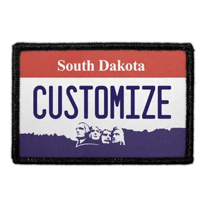 Pull Patch South Dakota License Plate patch personlig