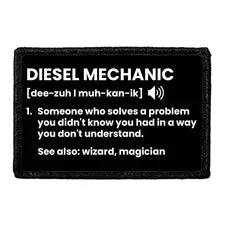 Pull Patch Diesel Mechanic velcromærke 76x51 mm