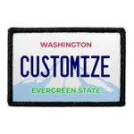 Pull Patch Washington nummerplade patch 76 mm egen tekst