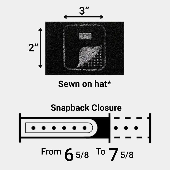 Pull Patch Premium Snapback kasket grå perforeret