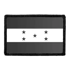 Pull Patch Honduras Flag patch sort-hvid velcro
