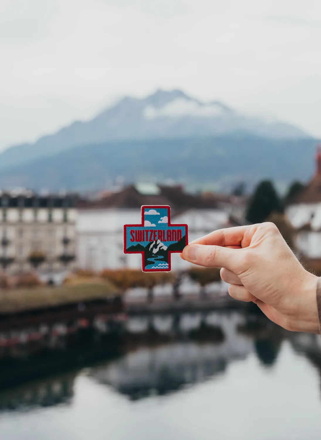 Vagabond Heart Switzerland strygemærke alper broderet