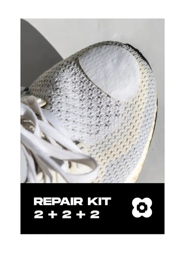 FabPatch Shoe Repair Kit strygelapper hvid 6 stk slidstærk