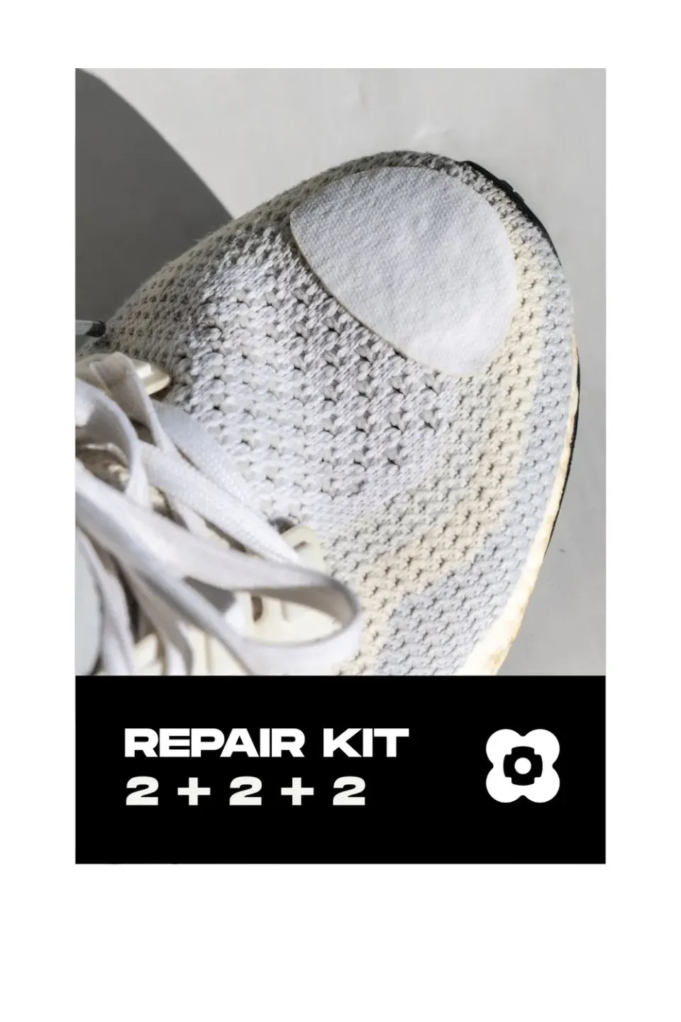 FabPatch Shoe Repair Kit strygelapper hvid 6 stk slidstærk