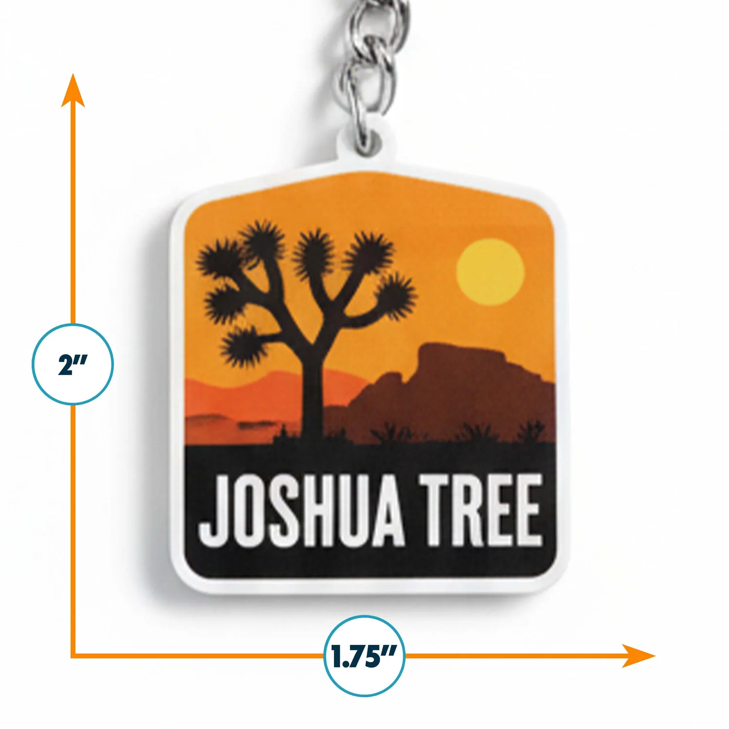 Vagabond Heart Joshua Tree nøglering gummi dobbeltsidet
