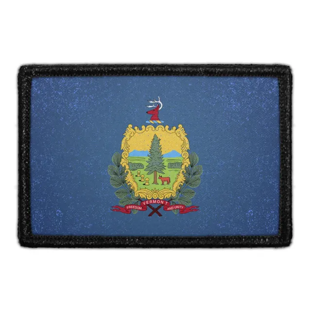 Pull Patch Vermont State Flag patch med velcro farve