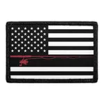 Pull Patch US Flag Fishing Black and White patch velcro