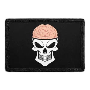 Pull Patch Skull With Brains patch med velcro – kranie med hjerne