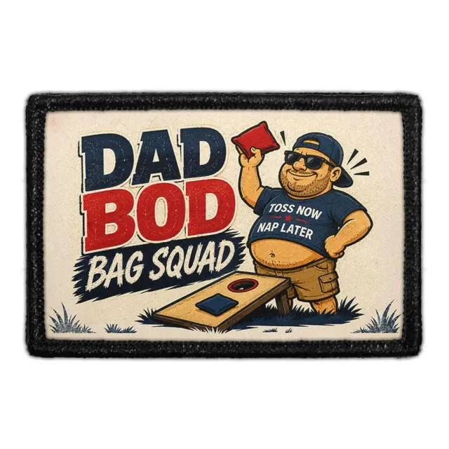 Pull Patch Dad Bod Bag Squad patch 3x2 cornhole