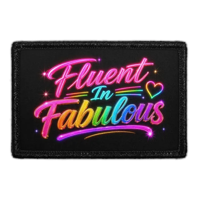 Pull Patch Fluent In Fabulous patch 3x2 velcro pride