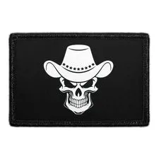 Pull Patch Skull With Hat patch 1 stk med hat-kranie