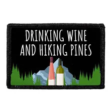 Pull Patch Drinking Wine Hiking Pines patch 7,6x5 cm vin