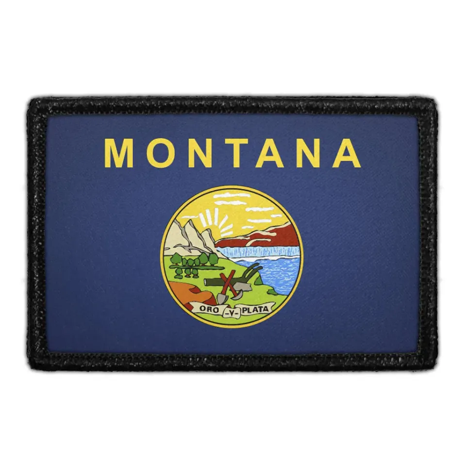 Pull Patch Montana flag patch farve