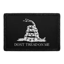 Pull Patch Don’t Tread On Me patch sort-hvid