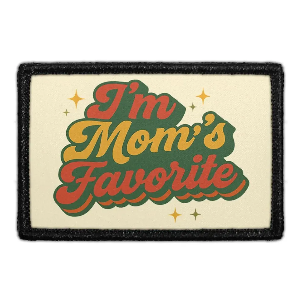 Pull Patch I'm Mom's Favorite patch 76 mm sjov