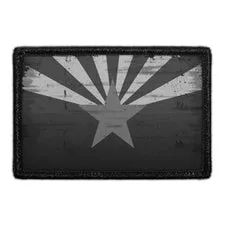 Pull Patch Arizona State Flag patch slidt sort-hvid