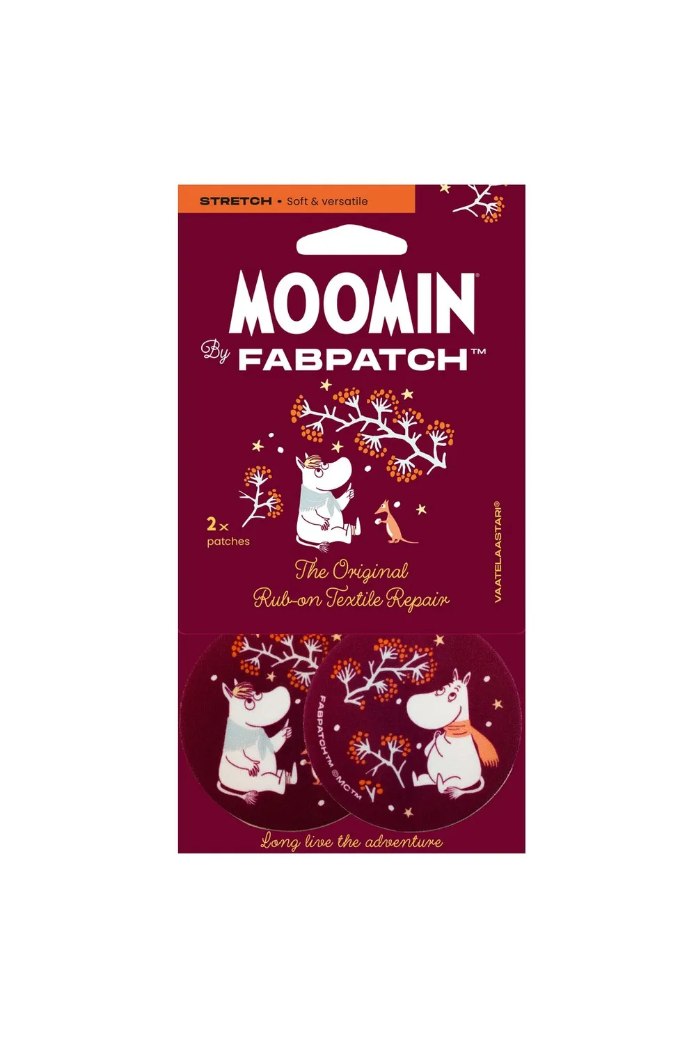 FabPatch Moomin Stargazing tekstillapper 2 stk røde