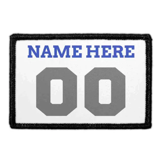 Pull Patch Customizable Jersey patch grå/blå/hvid med velcro
