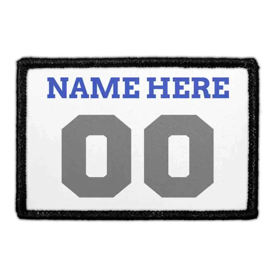 Pull Patch Customizable Jersey patch grå/blå/hvid med velcro