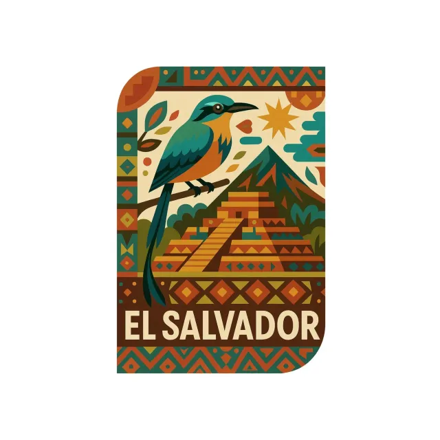 Vagabond Heart El Salvador klistermærke vinyl