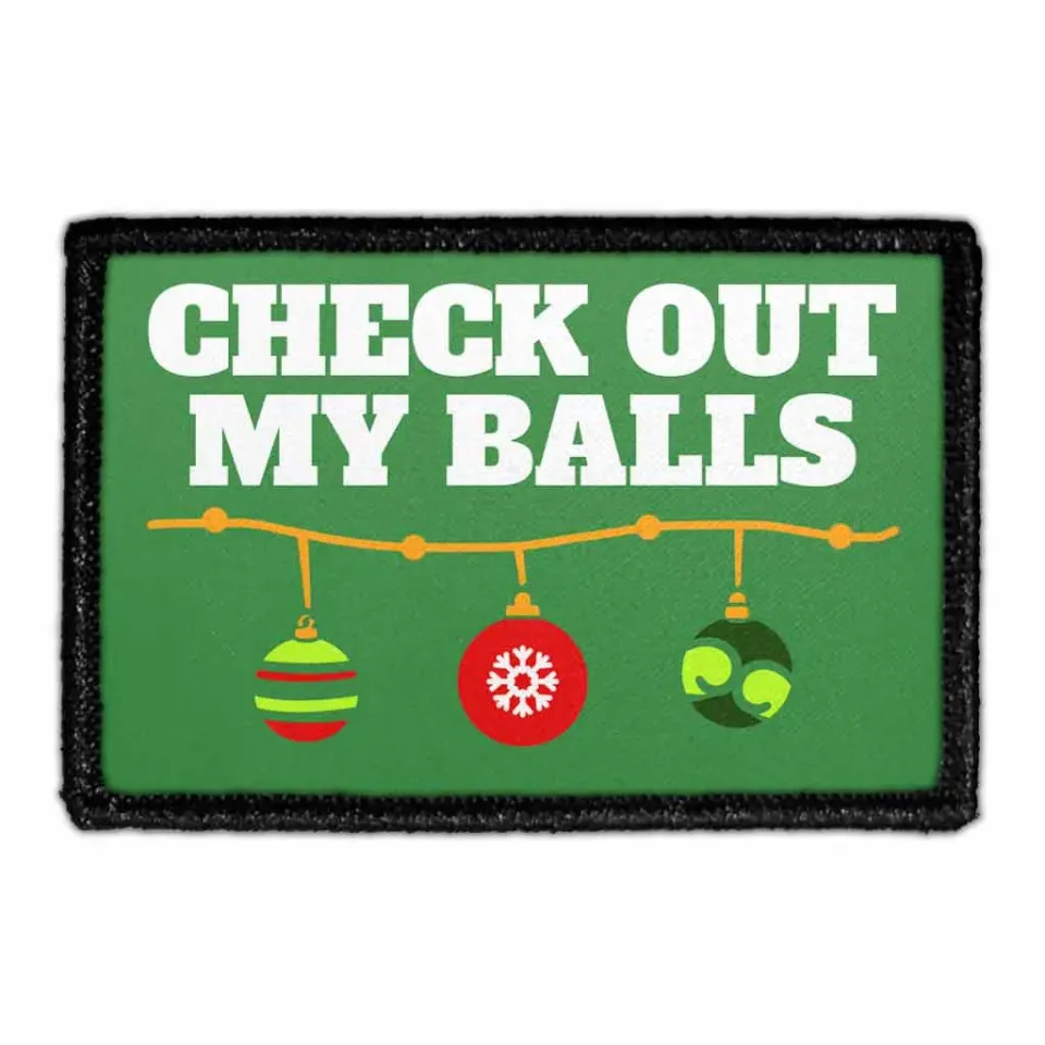 Pull Patch Check Out My Balls patch med velcro jul