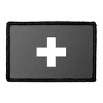 Pull Patch Switzerland Flag patch sort-hvid 1 stk