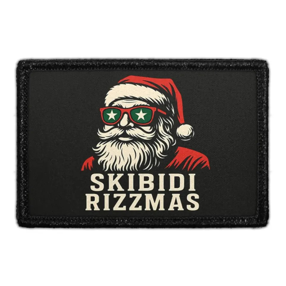 Pull Patch Skibidi Rizzmas patch med velcro jul