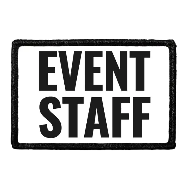 Pull Patch Event Staff velcro patch 7,6x5 cm sort tekst