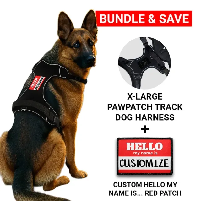 Pull Patch PawPatch Track Bundle Hello My Name hundesele Rød XL