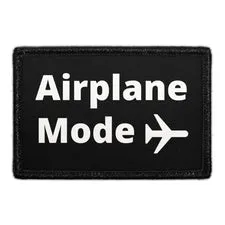 Pull Patch Airplane Mode velcromærke 76x51 mm