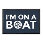 Pull Patch I'm On A Boat patch med velcro – hav