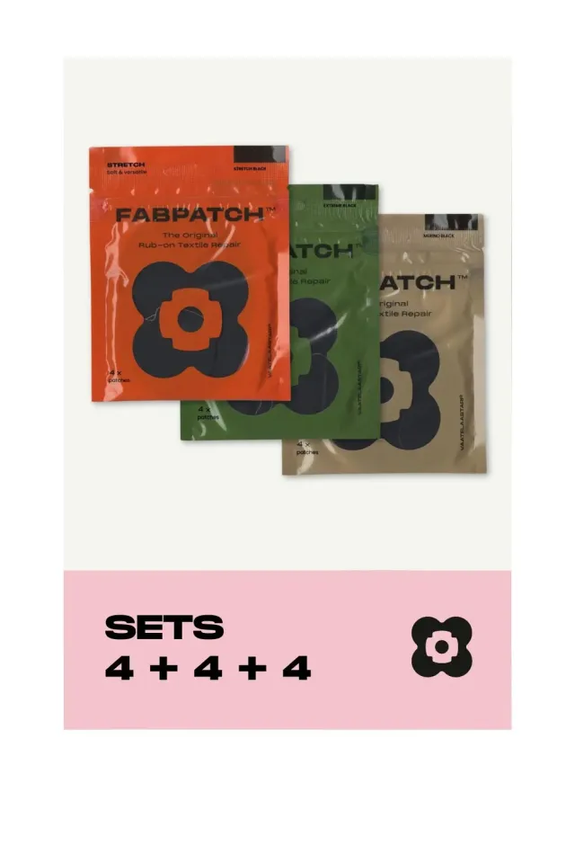 FabPatch All Black Trio strygemærker 3-pak