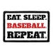 Pull Patch Eat Sleep Baseball velcromærke 76 mm