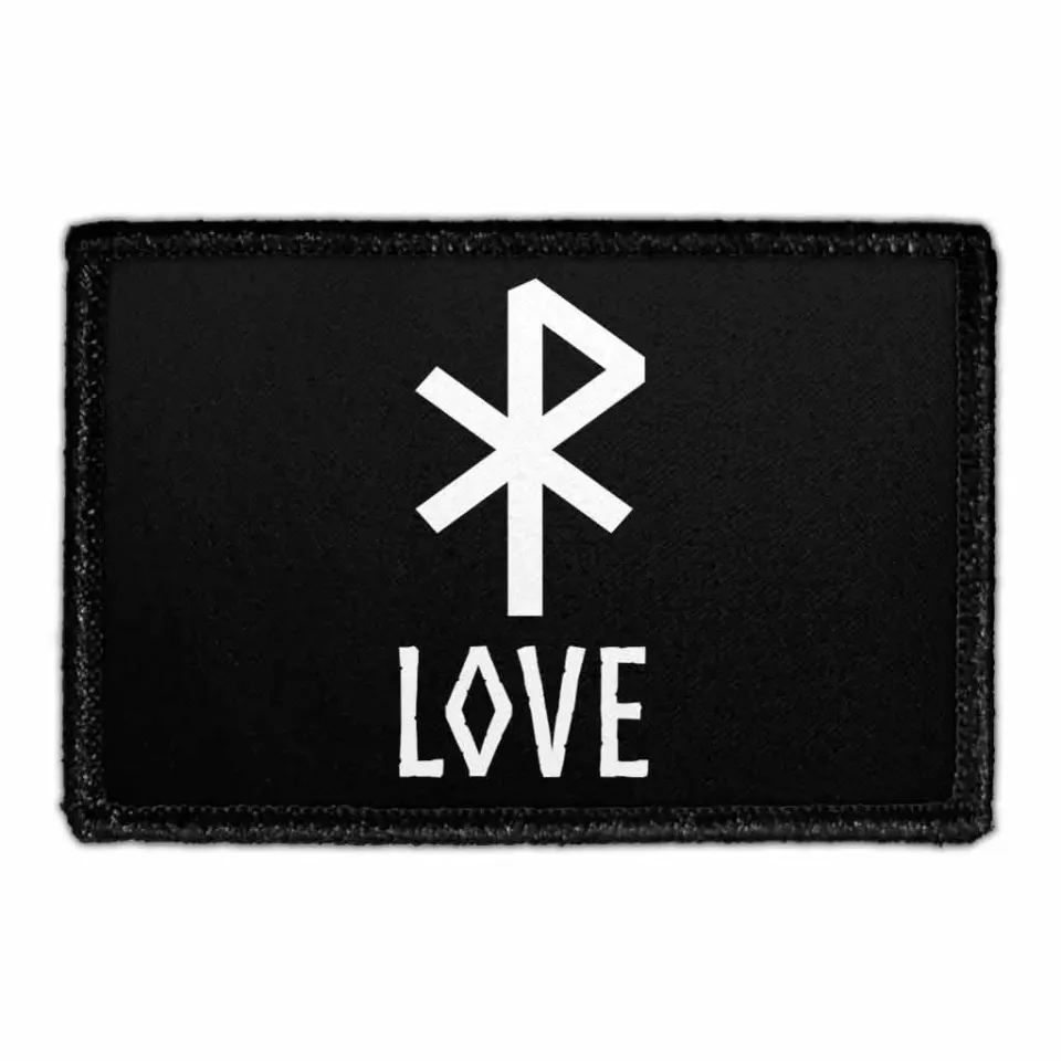 Pull Patch Viking Symbol Love patch med velcro