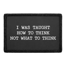 Pull Patch How To Think patch med velcro citat